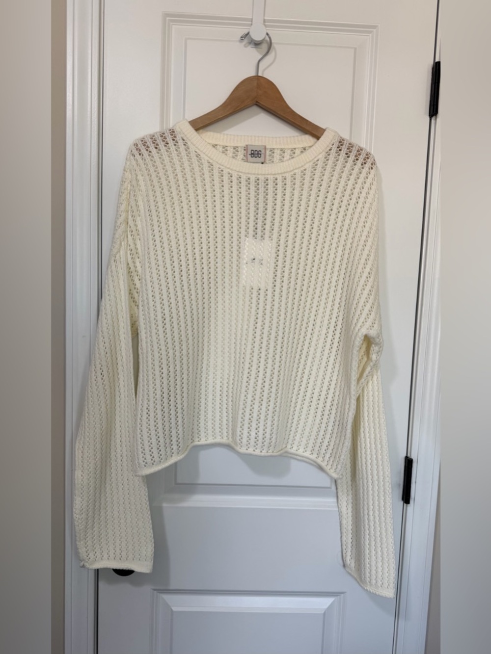 Urban Outfitters BDG Cream Cotton Long Sleeve Women’s Sweater Size Medium NWT